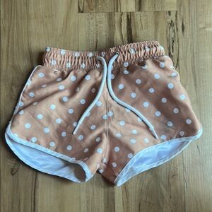Khaki Polka Dot Kids Swim Trunks